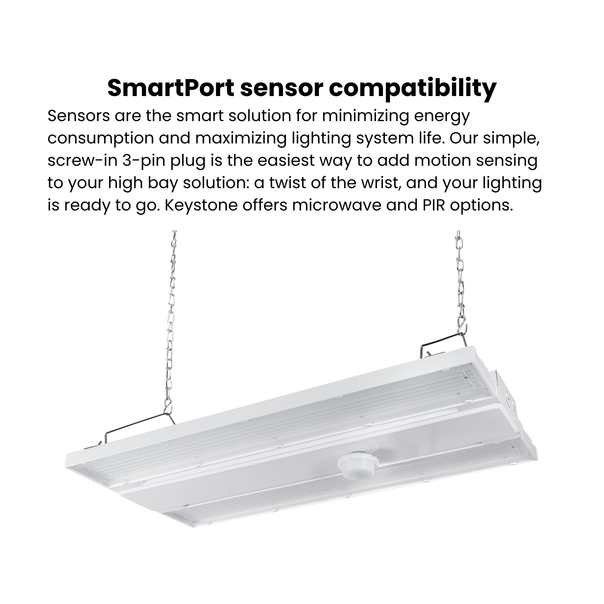 Keystone Technologies - 2ft LED Linear High Bay Light, 215W, 32870 Lumens, 4000K/5000K, 120-277V | Bees Lighting
