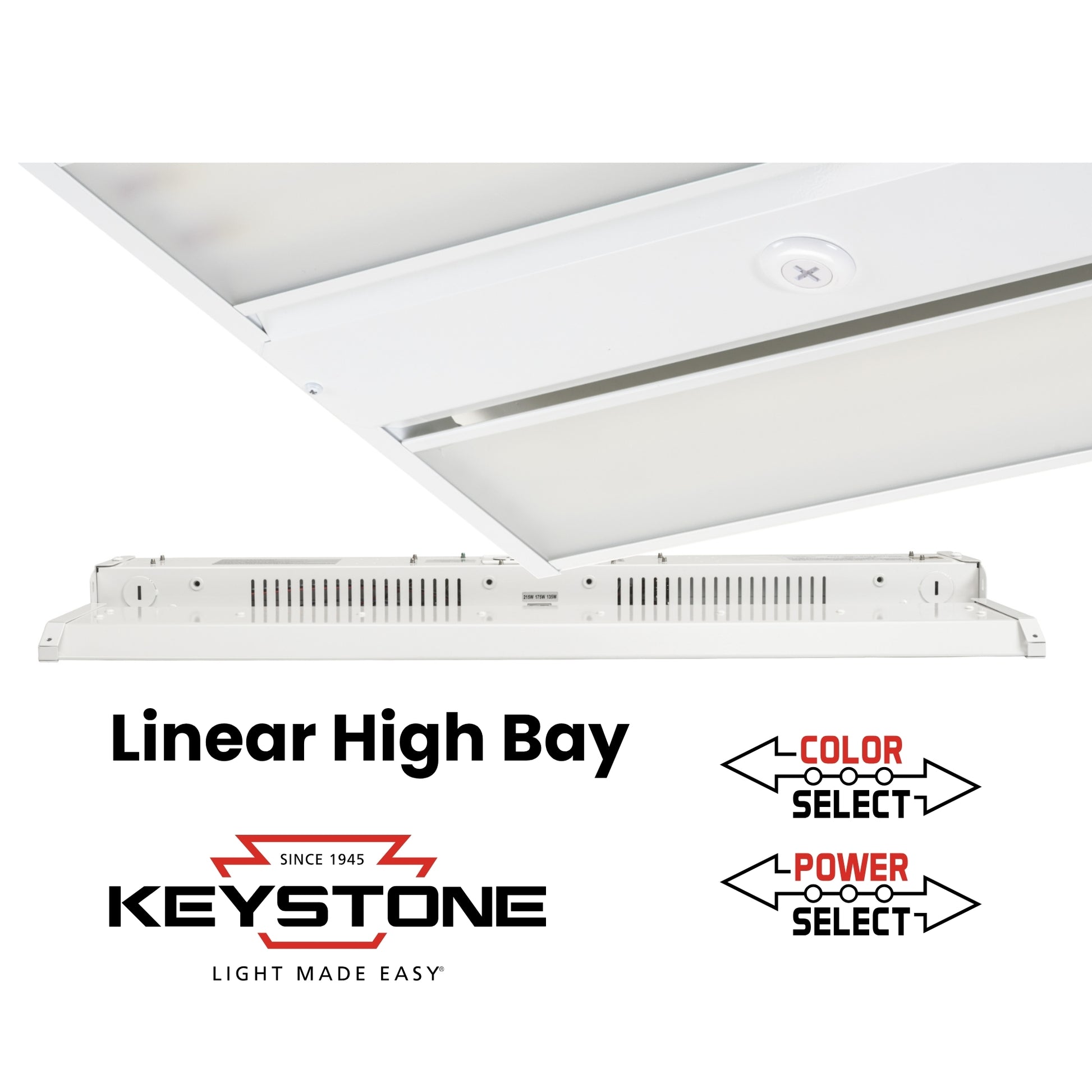 Keystone Technologies - 2ft LED High Bay Light, 215W, 30000 Lumens, 4000K/5000K, 120-277V | Bees Lighting