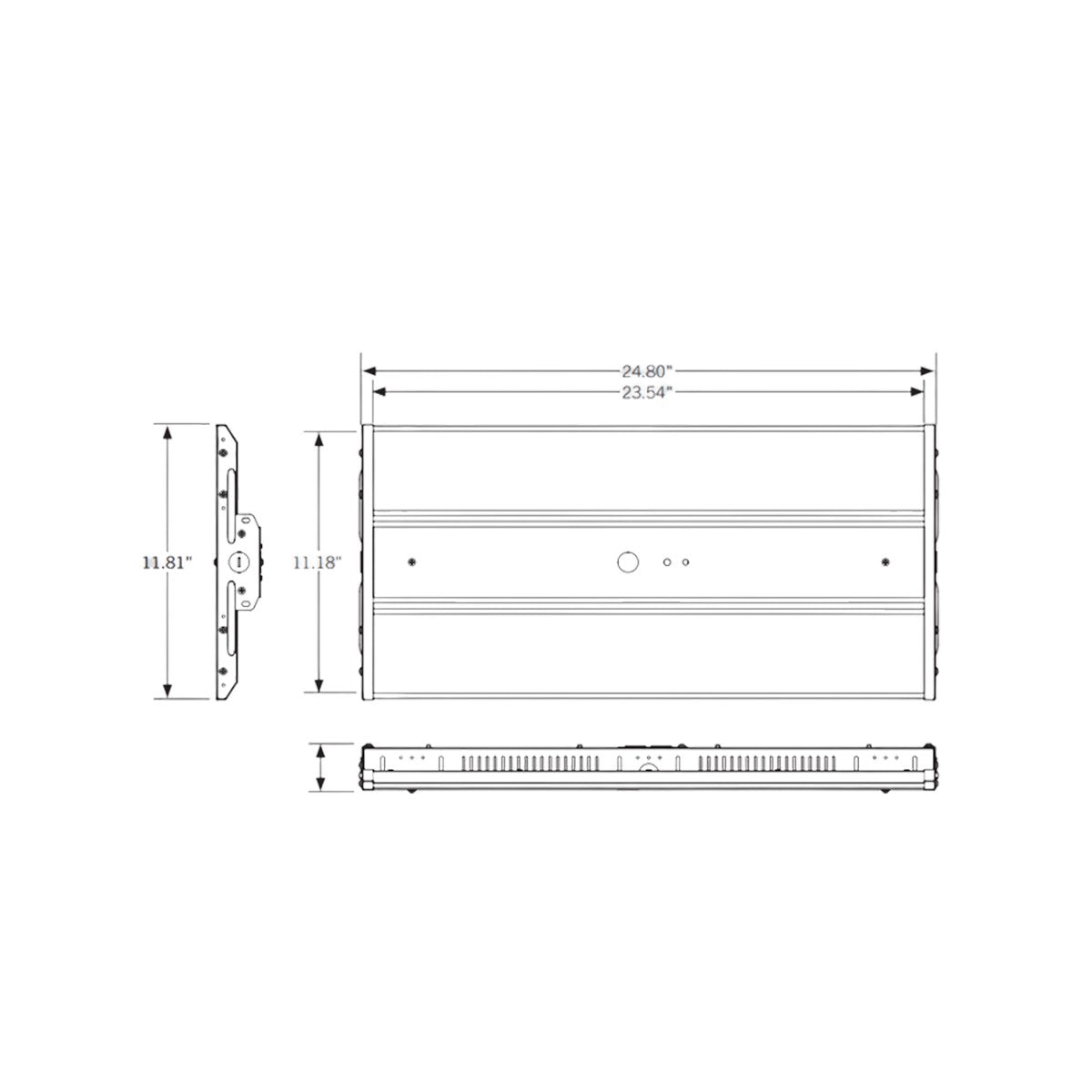 2ft LED High Bay Light, 215 Watts, 30,000 Lumens, Selectable CCT 4000K/5000K, Frosted Lens, 120-277V - Bees Lighting