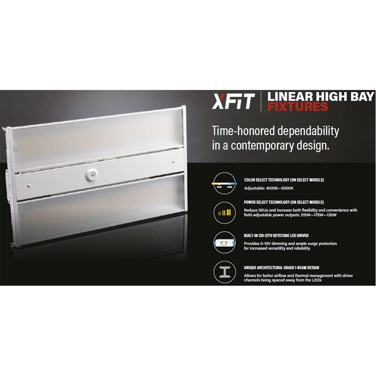 2ft LED High Bay Light, 215 Watts, 30000 Lumens, 4000K/5000K, Frosted Lens, 120-277V - Bees Lighting