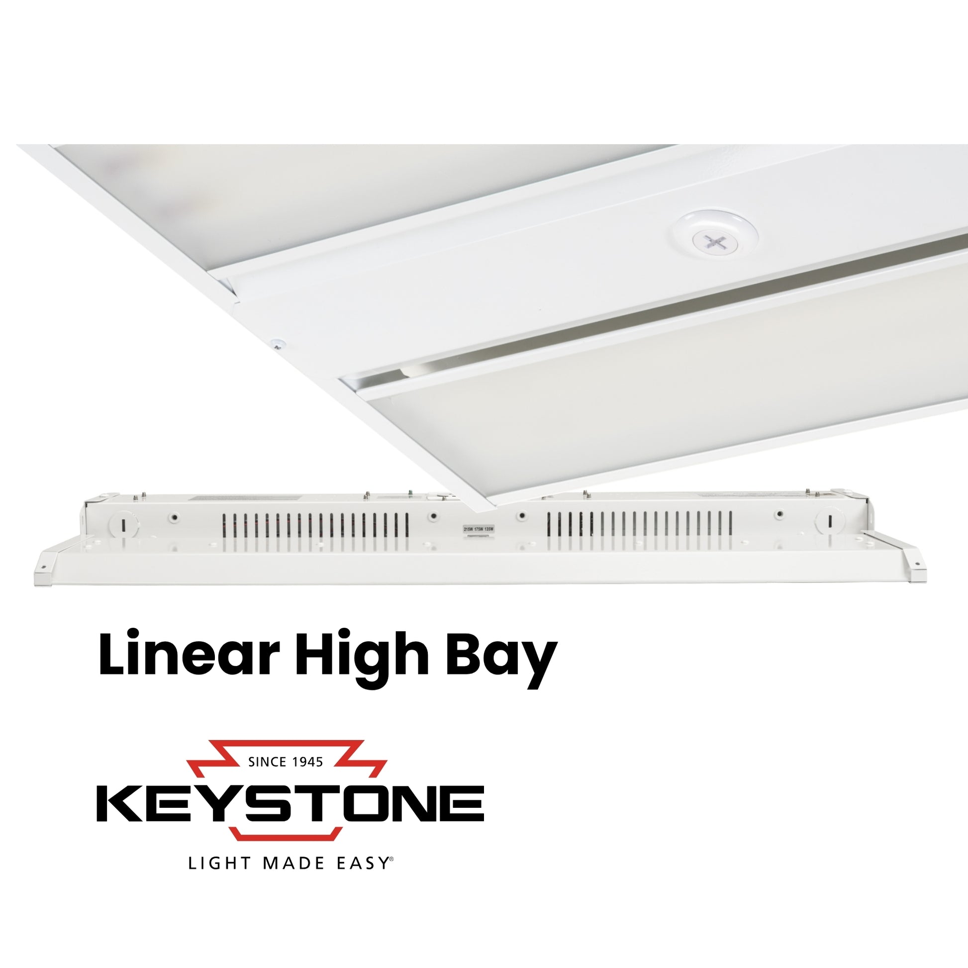 Keystone Technologies - 4ft Industrial LED High Bay Light, 270W, 40000 Lumens, 4000K, 120-277V | Bees Lighting