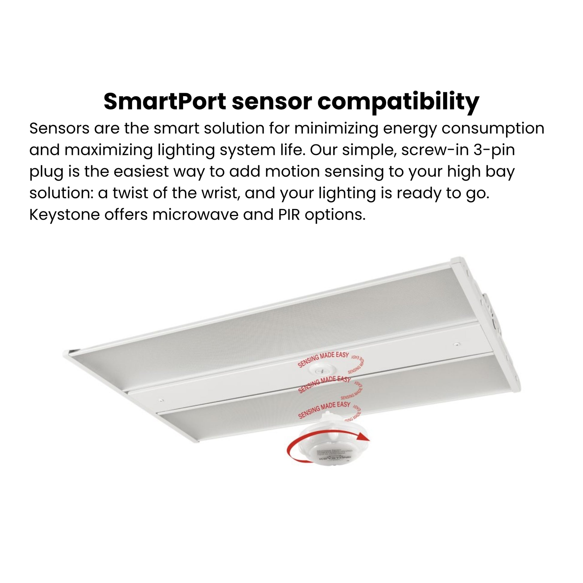 Keystone Technologies - 4ft Industrial LED High Bay Light, 270W, 40000 Lumens, 4000K, 120-277V | Bees Lighting