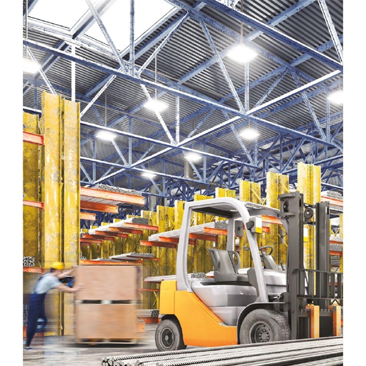 4ft Industrial LED High Bay Light, 270 Watts, 40000 Lumens, Frosted Lens, 5000K, 120-277V - Bees Lighting
