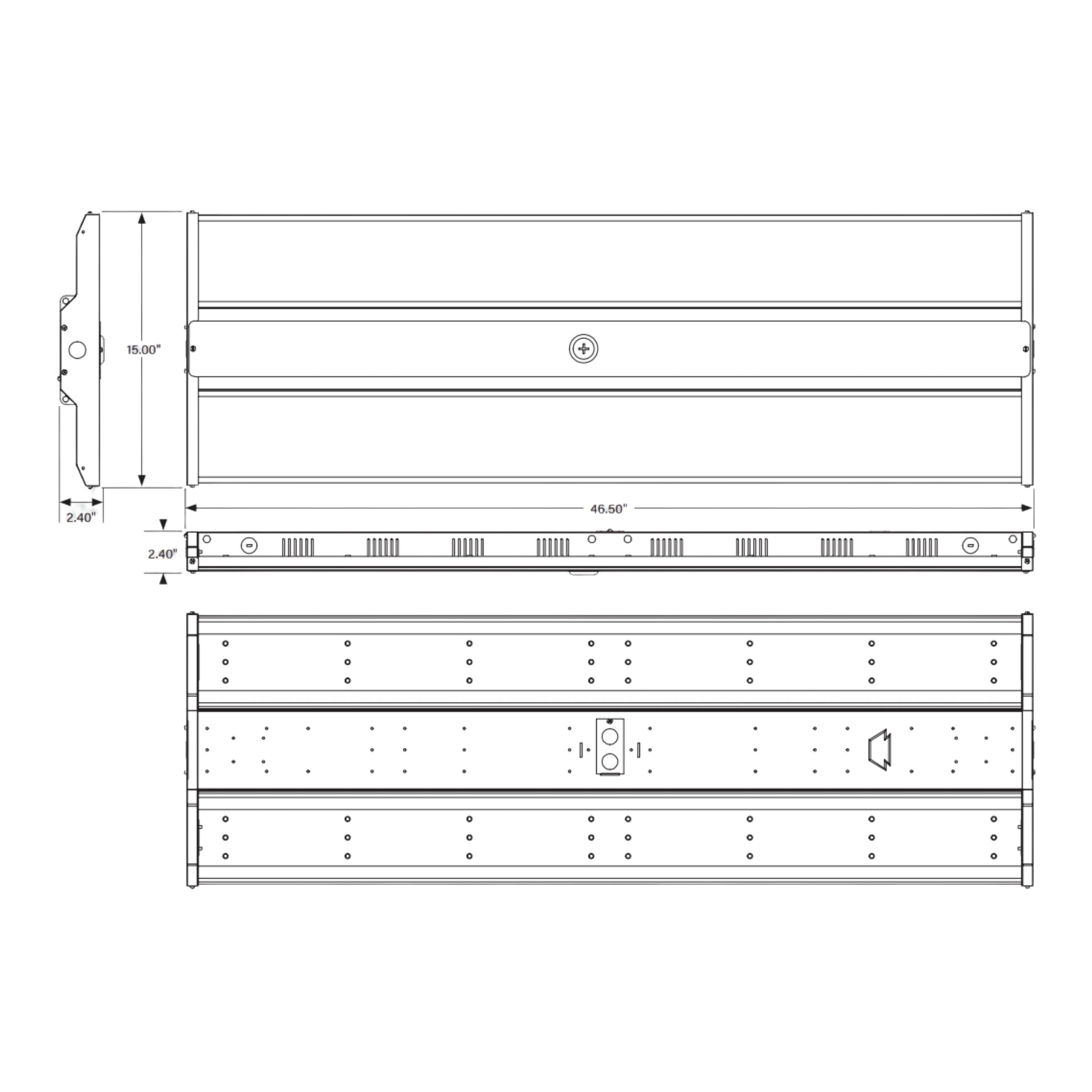 Keystone Technologies - 4ft Industrial LED High Bay Light, 420W, 63000 Lumens, 5000K, 120-277V | Bees Lighting