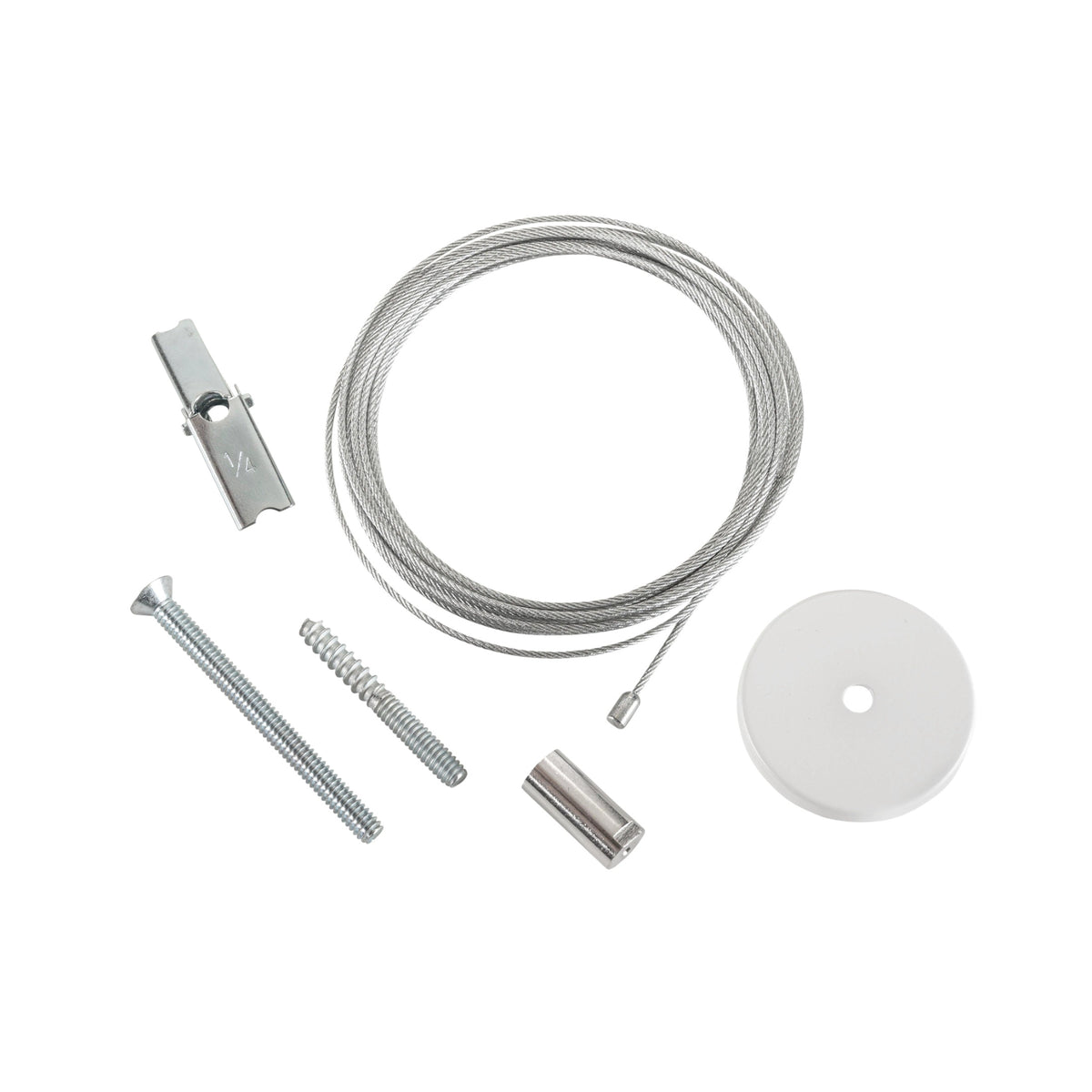 Keystone Linta 2 in. Circular Canopy Non-Feed Kit Drywall/Stud Mount 15 ft Cable White