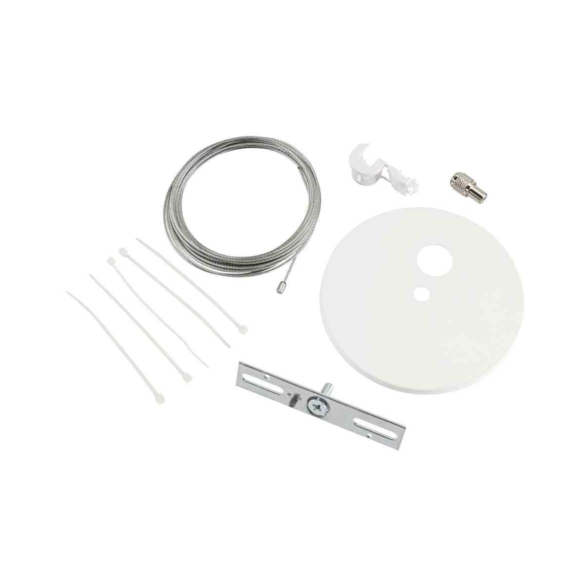 Keystone Linta 5 in. Circular Canopy Feed Kit J-Box Mount 15 ft Cable White