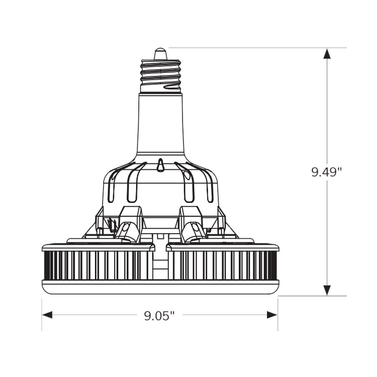 HID LED High Bay Lamp, 80W|95W|115W, 17000 Lumens, Selectable CCT, EX39 Mogul Base, 120-277V - Bees Lighting