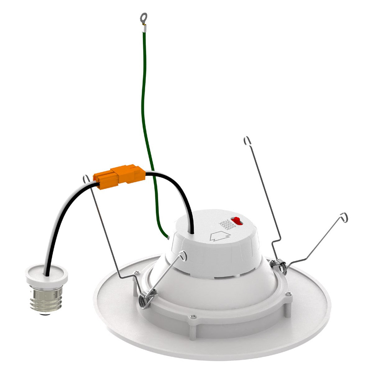 Aviva 6" Gimbal LED Recessed Can Light, 1100 Lumens, 5CCT, White Trim - Bees Lighting