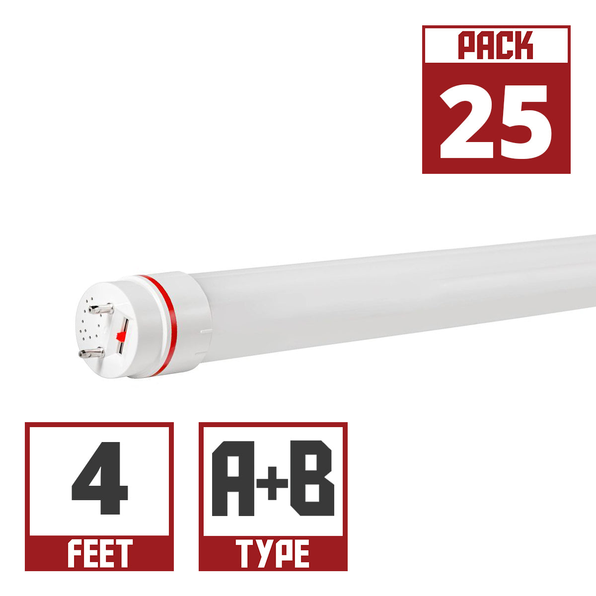 4ft LED T8 Tube, 13 Watts, 2000 Lumens, 3000K to 6500K, Type A+B, Single|Dual End - Bees Lighting