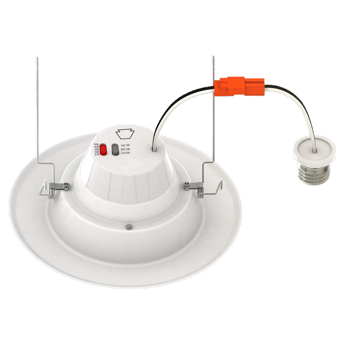 Aviva 6" LED Recessed Can Light, 1200 Lumens, 5CCT, Smooth Trim - Bees Lighting