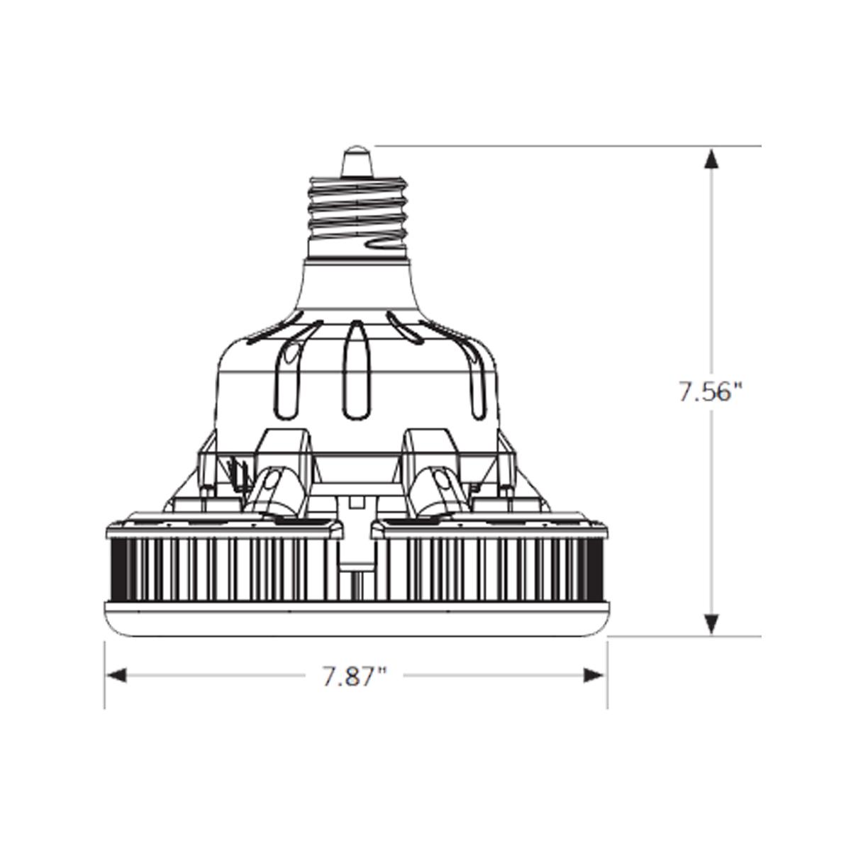 HID LED High Bay Lamp, 60W|70W|80W, 12000 Lumens, Selectable CCT, EX39 Mogul Base, 120-277V - Bees Lighting