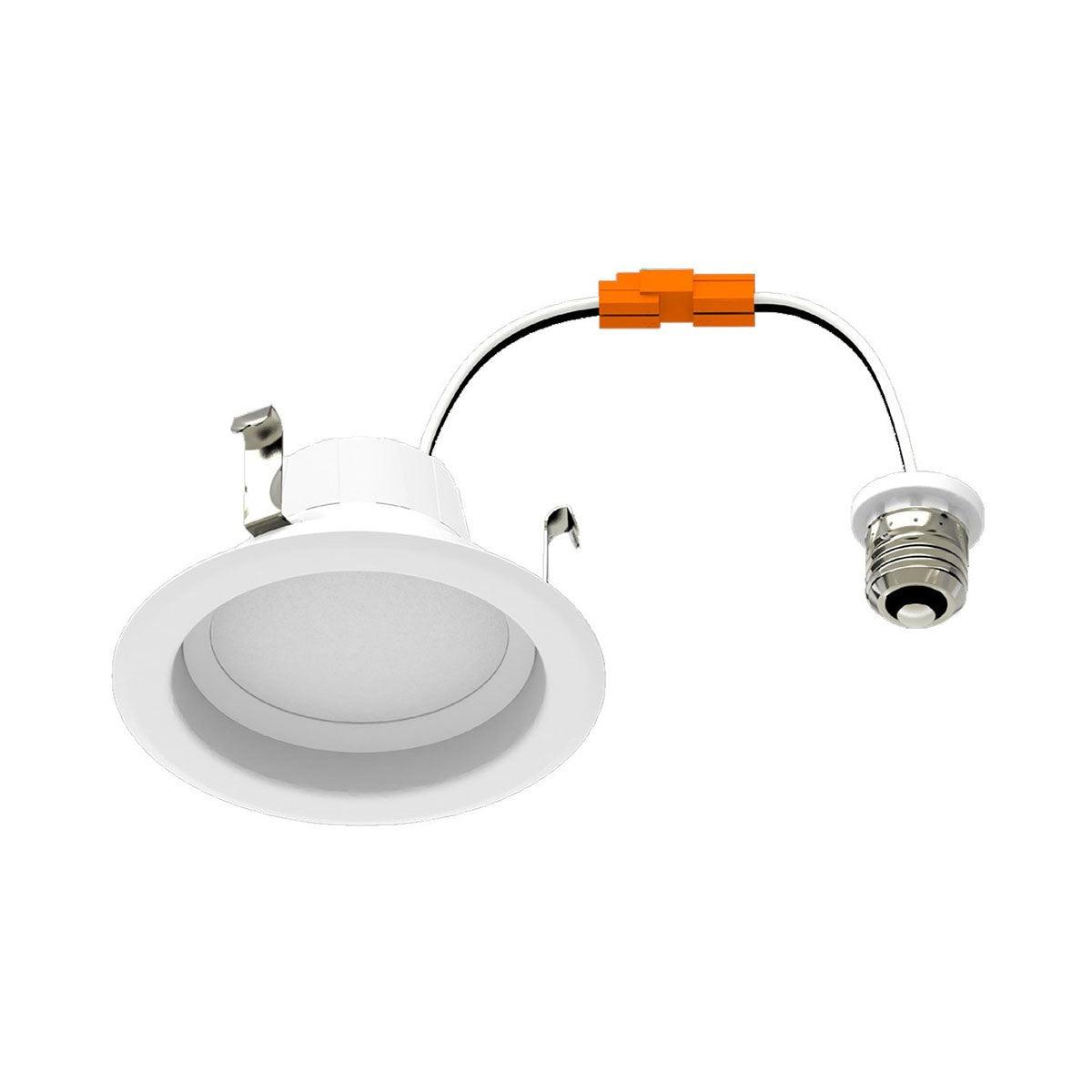 4 In. Aviva Retrofit LED Can Light, 8 Watt, 700 Lumens, Selectable CCT, 2700K to 5000K, Smooth Trim