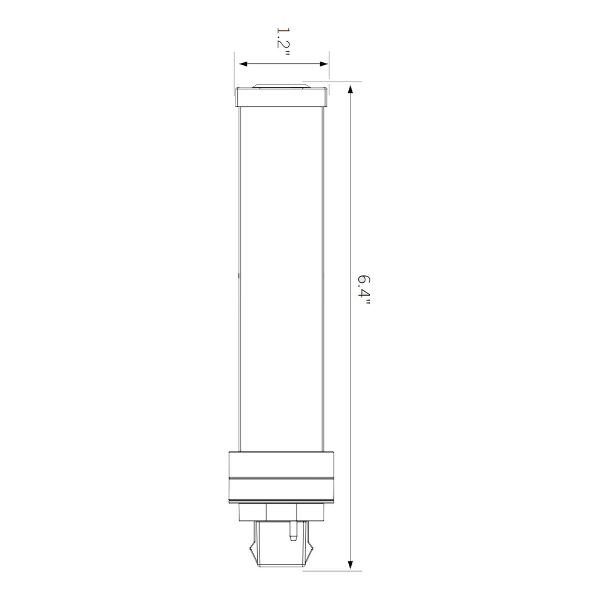 4 Pin PL LED Bulb, 10W, 1050 Lumens, Electronic Ballast, 27K|40K|50K, G24q Base - Bees Lighting