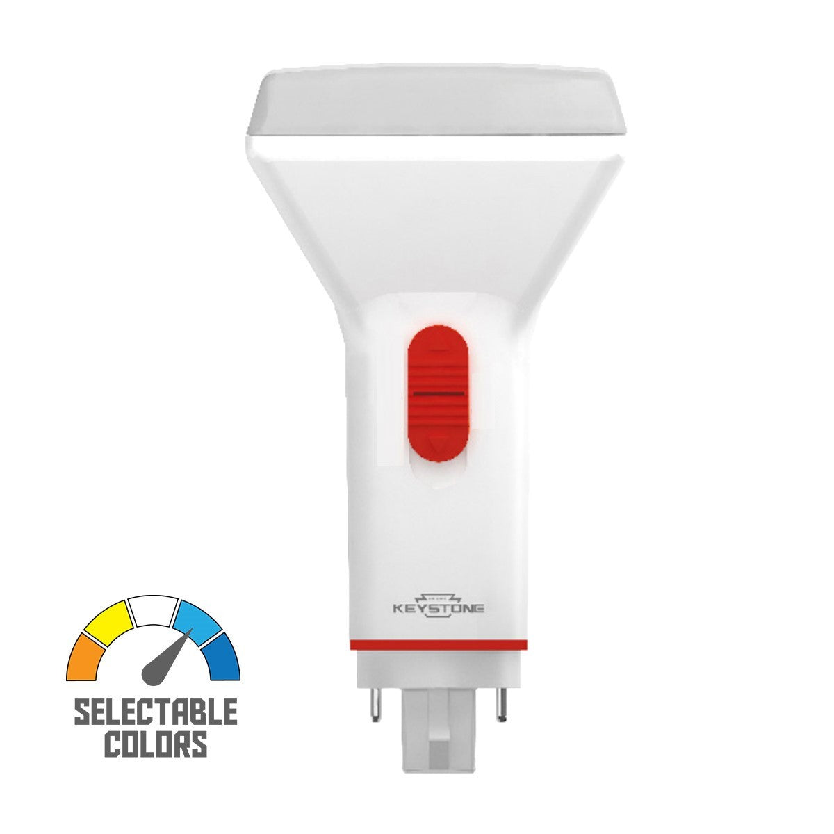 4 Pin PL LED Bulb, 10W, 1150lm, 27K|40K|50K, Vertical, 42W CFL Equal, G24q Base, Electronic Ballast