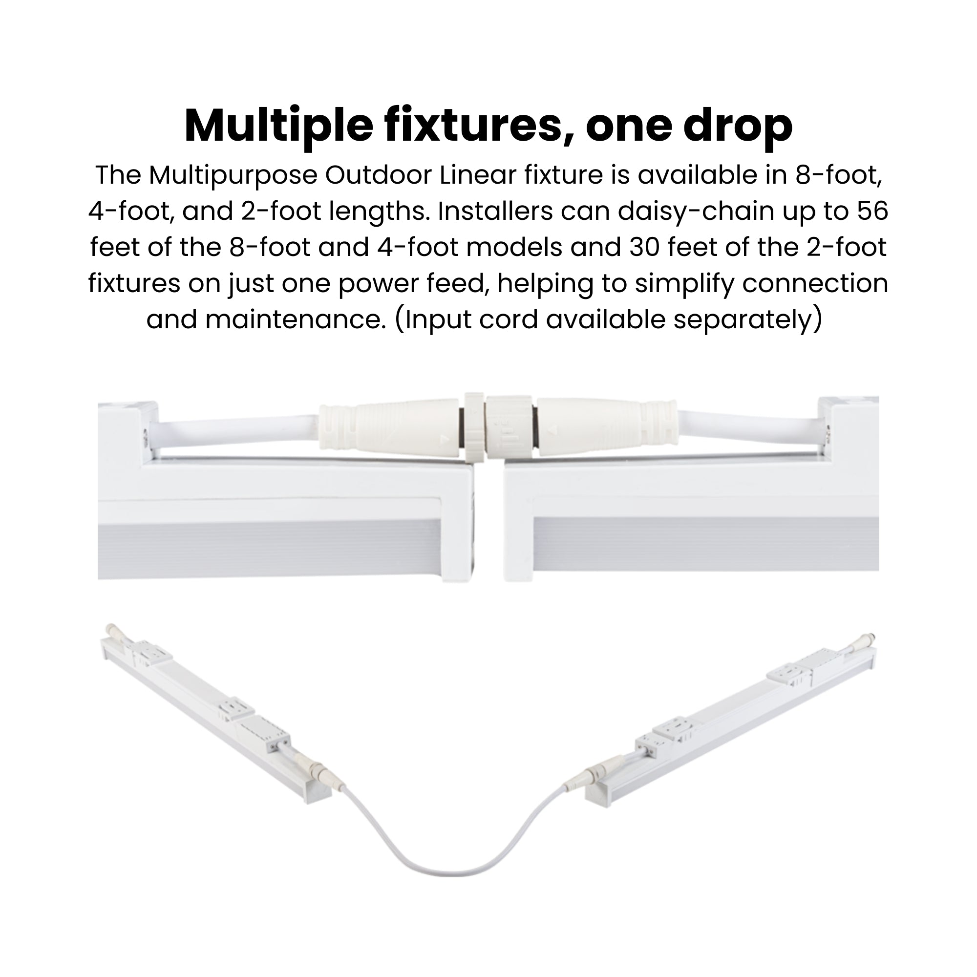 2ft LED Multi-Purpose Linear Fixture, 16W, 2100 Lumens, Selectable CCT, 120-277V