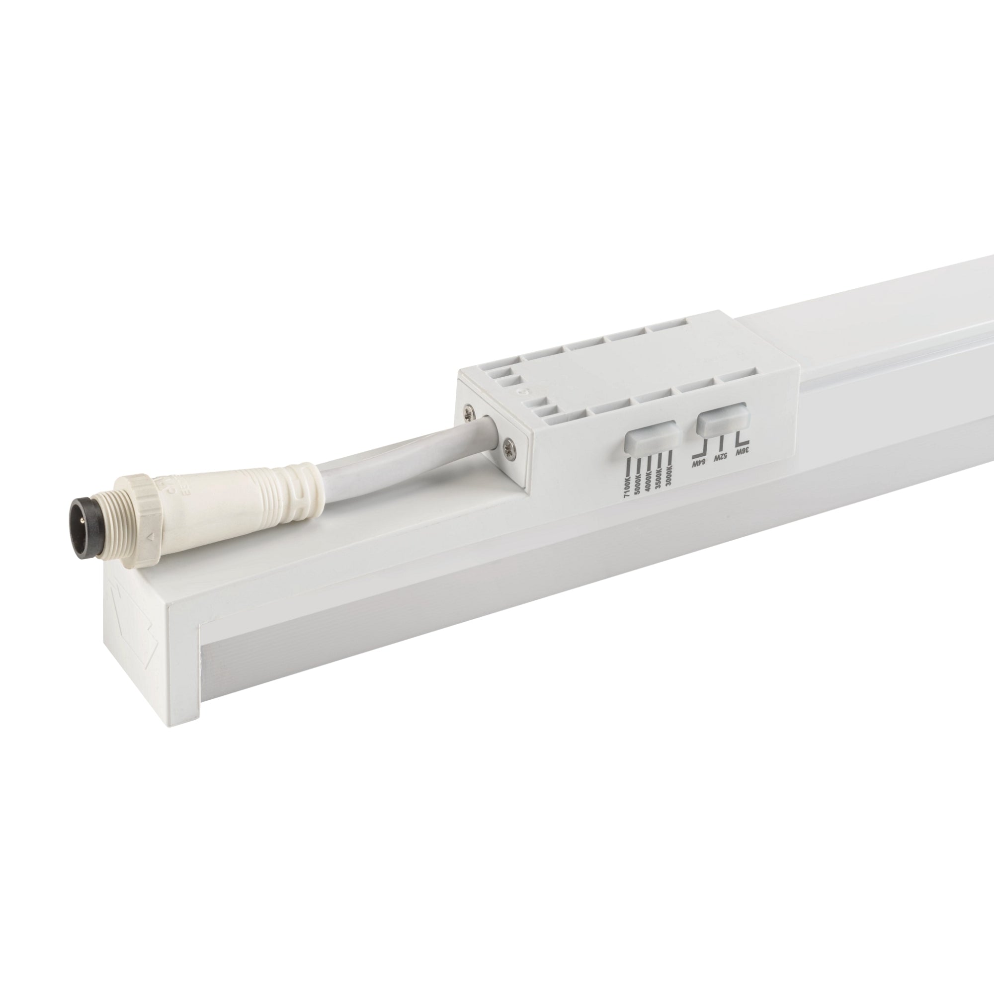 8ft LED Multi-Purpose Linear Fixture, 64W, 8300 Lumens, Selectable CCT, 120-277V