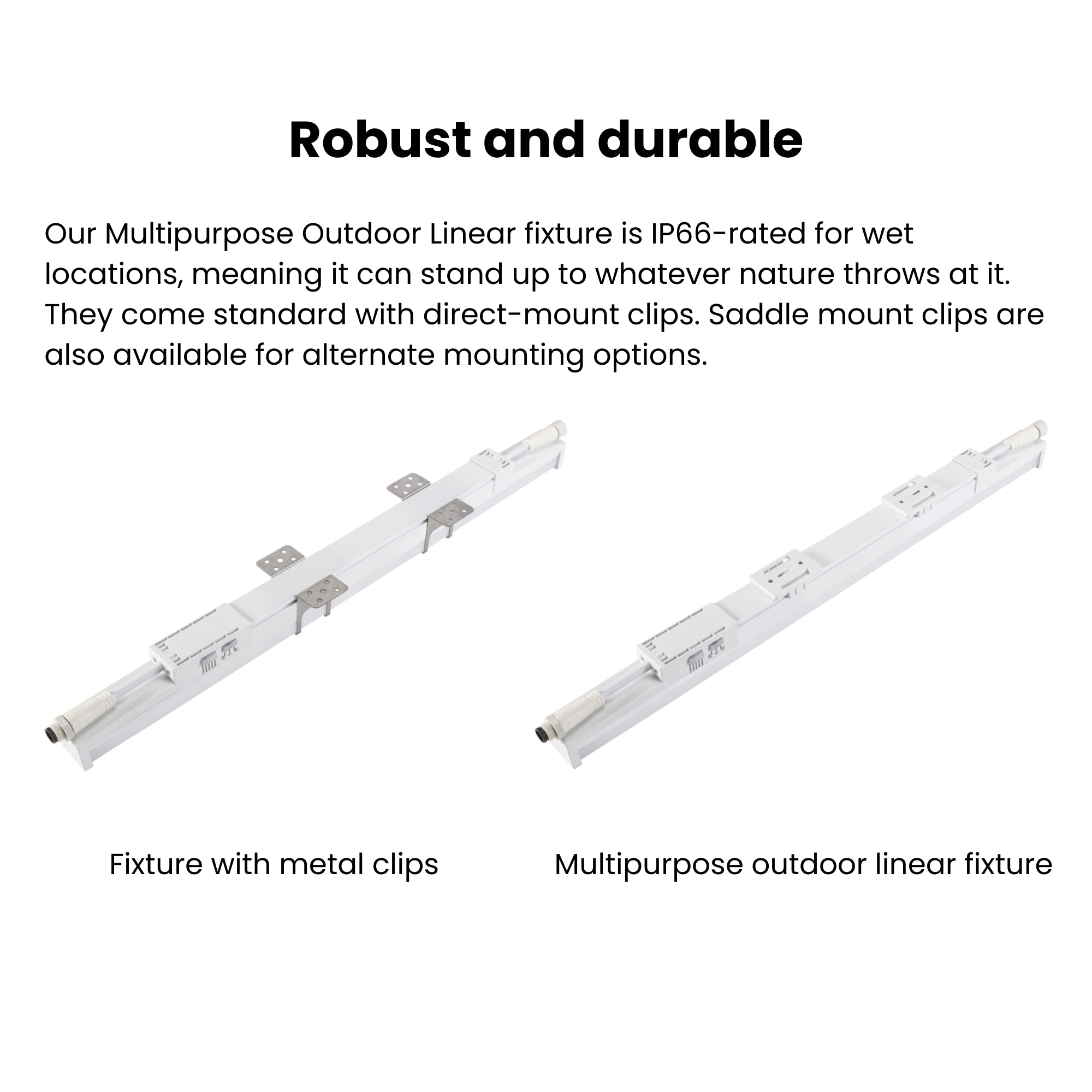 8ft LED Multi-Purpose Linear Fixture, 64W, 8300 Lumens, Selectable CCT, 120-277V