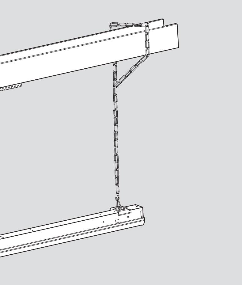 V-Hook And Chain Mounting Kit For Micro Strips Fixtures - Bees Lighting