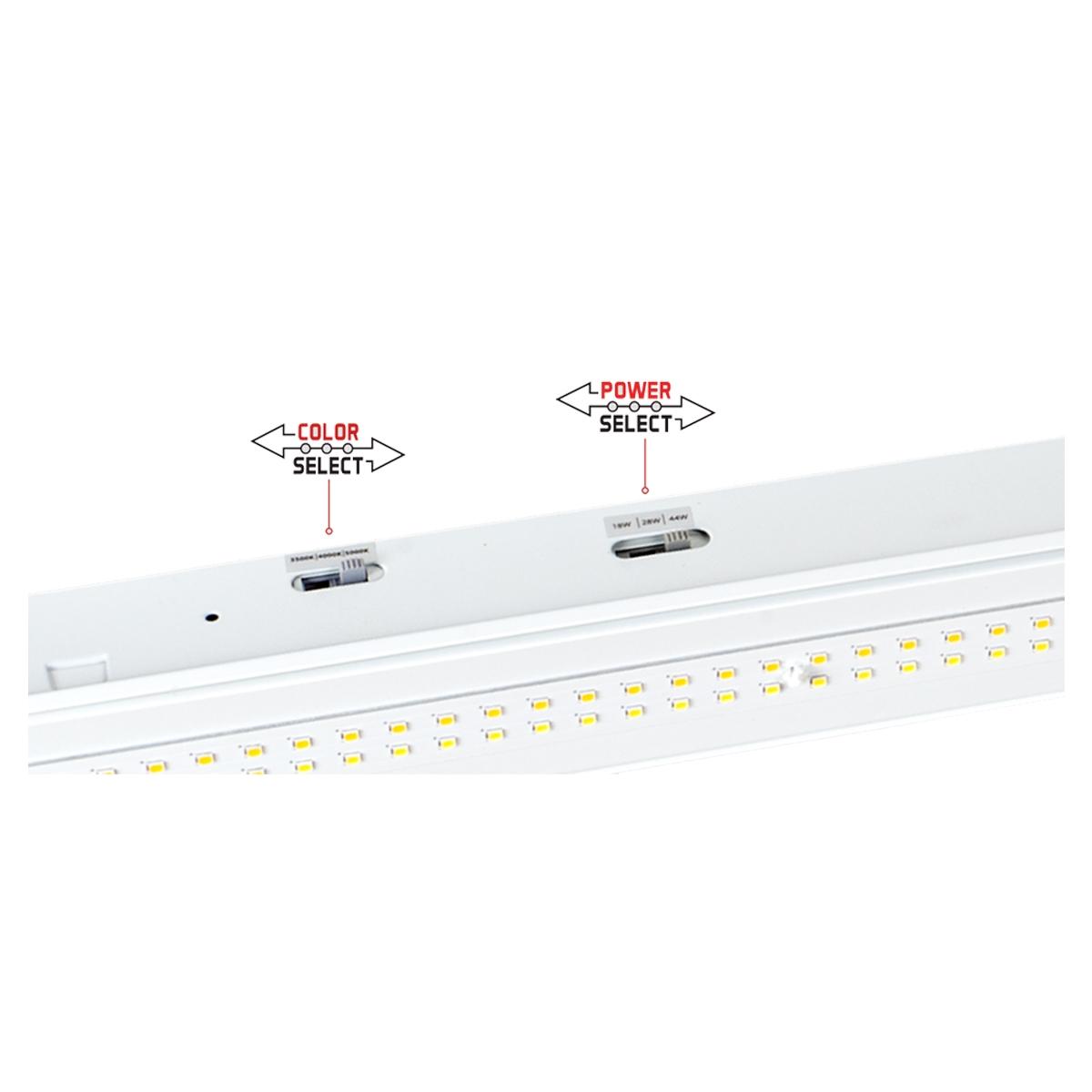 2,000-3,300 Lumens 2ft LED Strip Light Fixture 15-25 Watts 35K/40K/50K 120-277V