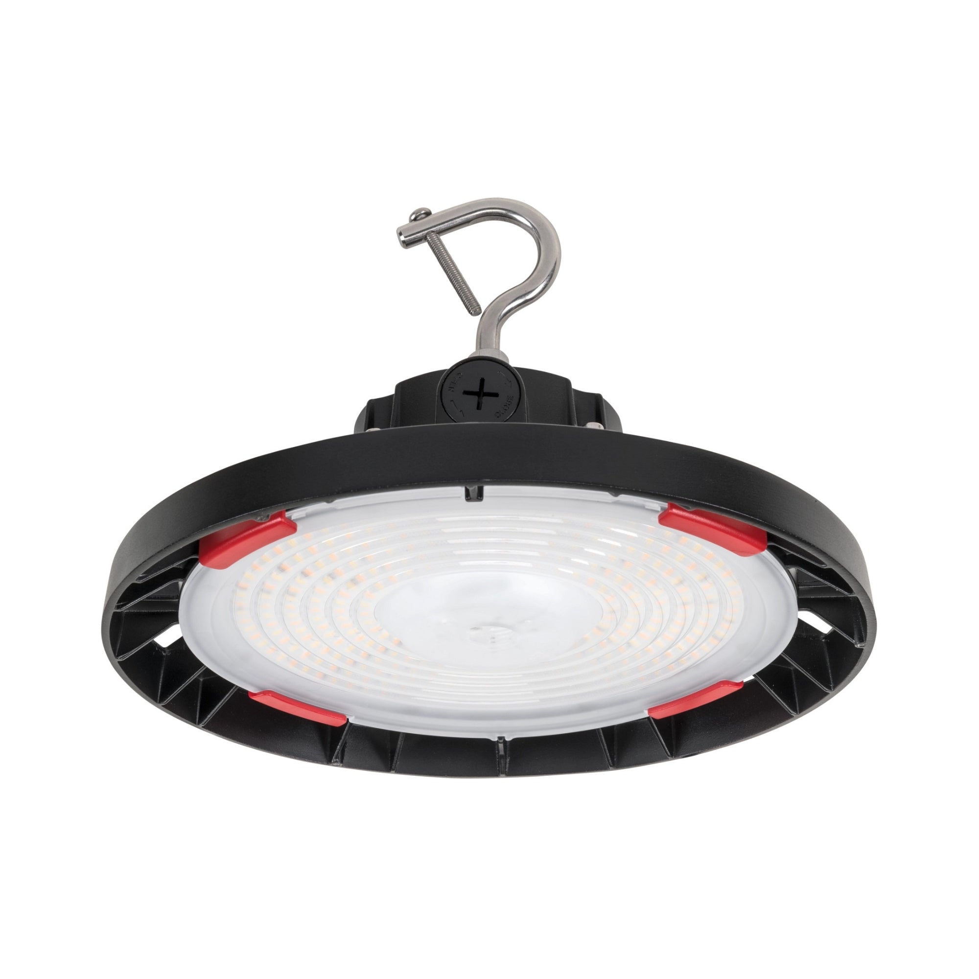 Keystone XFit OpticSwap UFO LED High Bay 36720 Lumens Selectable 240W/200W/150W Selectable CCT 120-277V Hook Mount Black