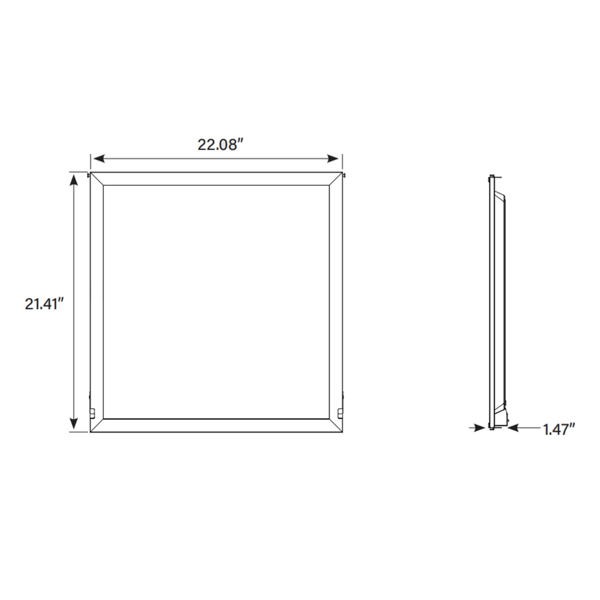 2x2 LED Back-Lit Panel Retrofit Kit, 20/30/35 Watts, 3850 Lumens, 35K/40K/50K, 120-277V - Bees Lighting