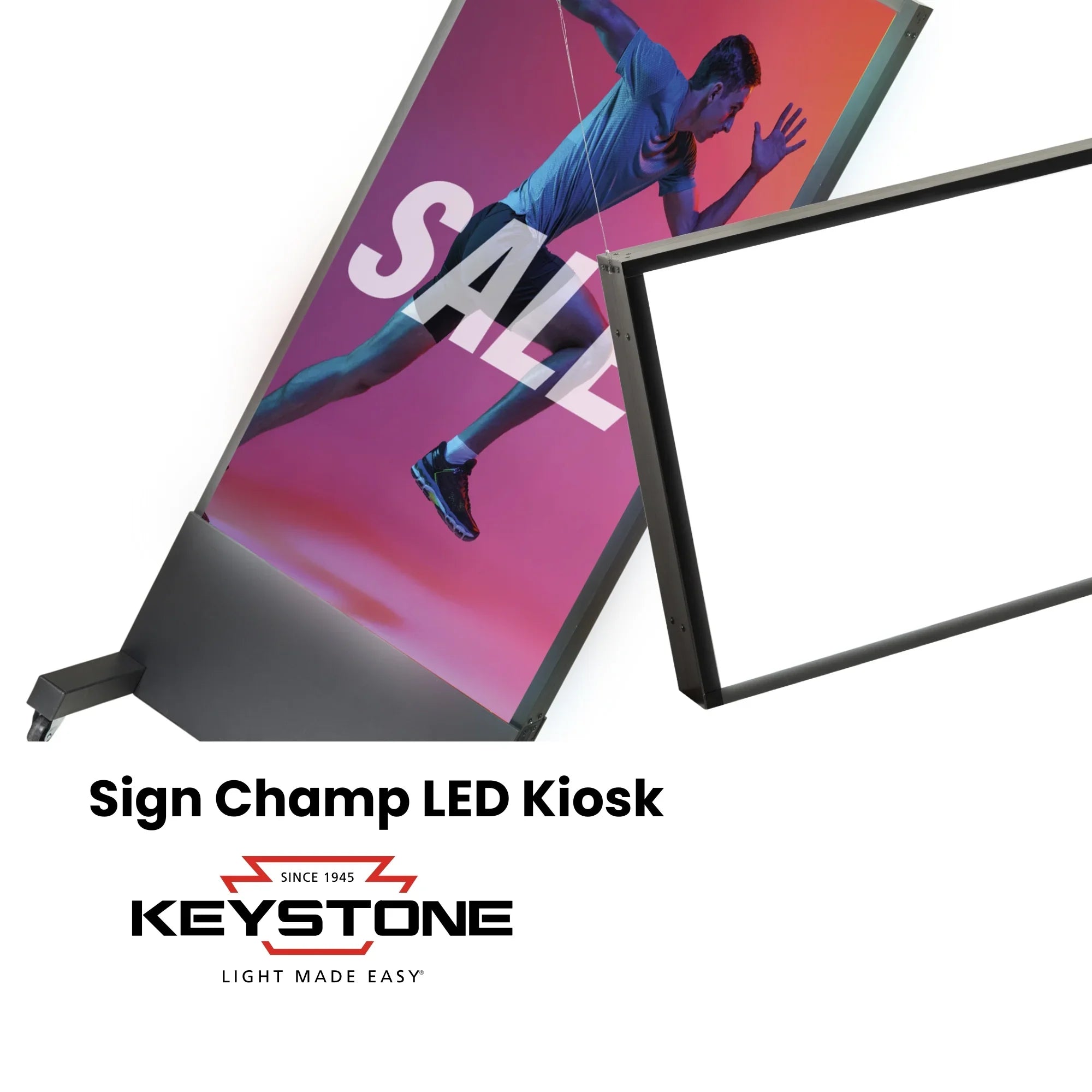 Keystone 2ft x 4ft Portable LED Sign Cabinet - Double Sided