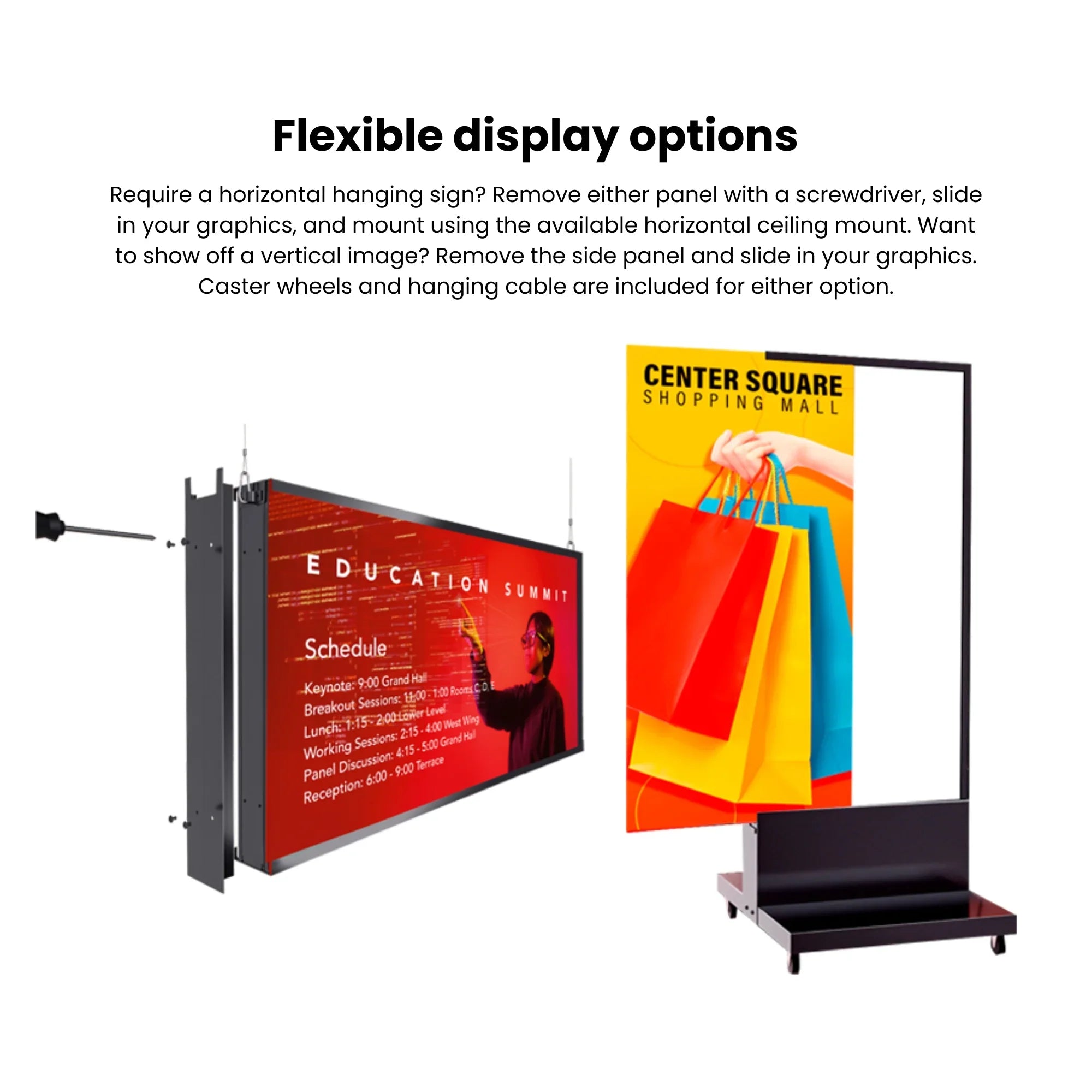 Keystone 2ft x 4ft Portable LED Sign Cabinet - Double Sided