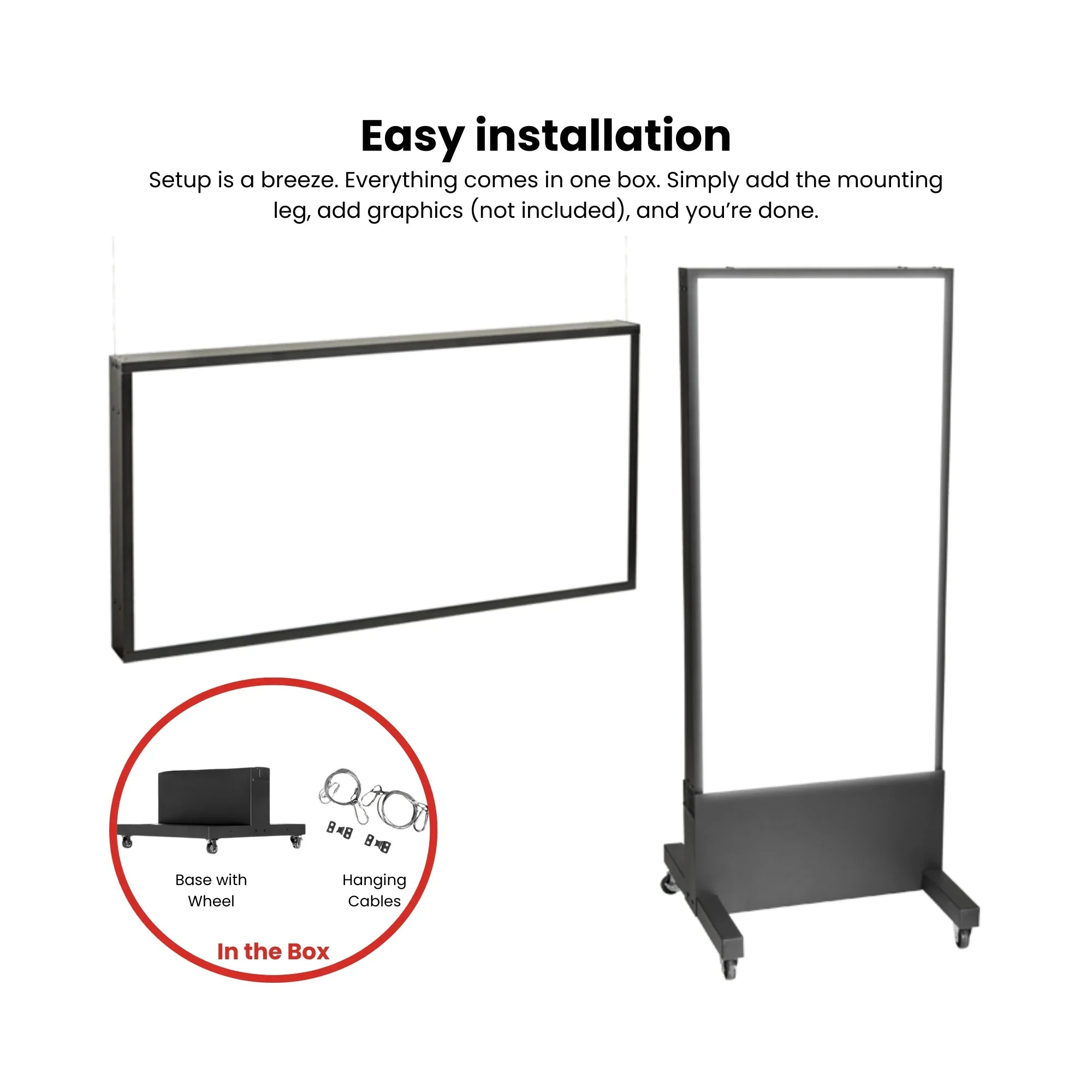 Keystone 2ft x 4ft Portable LED Sign Cabinet - Double Sided