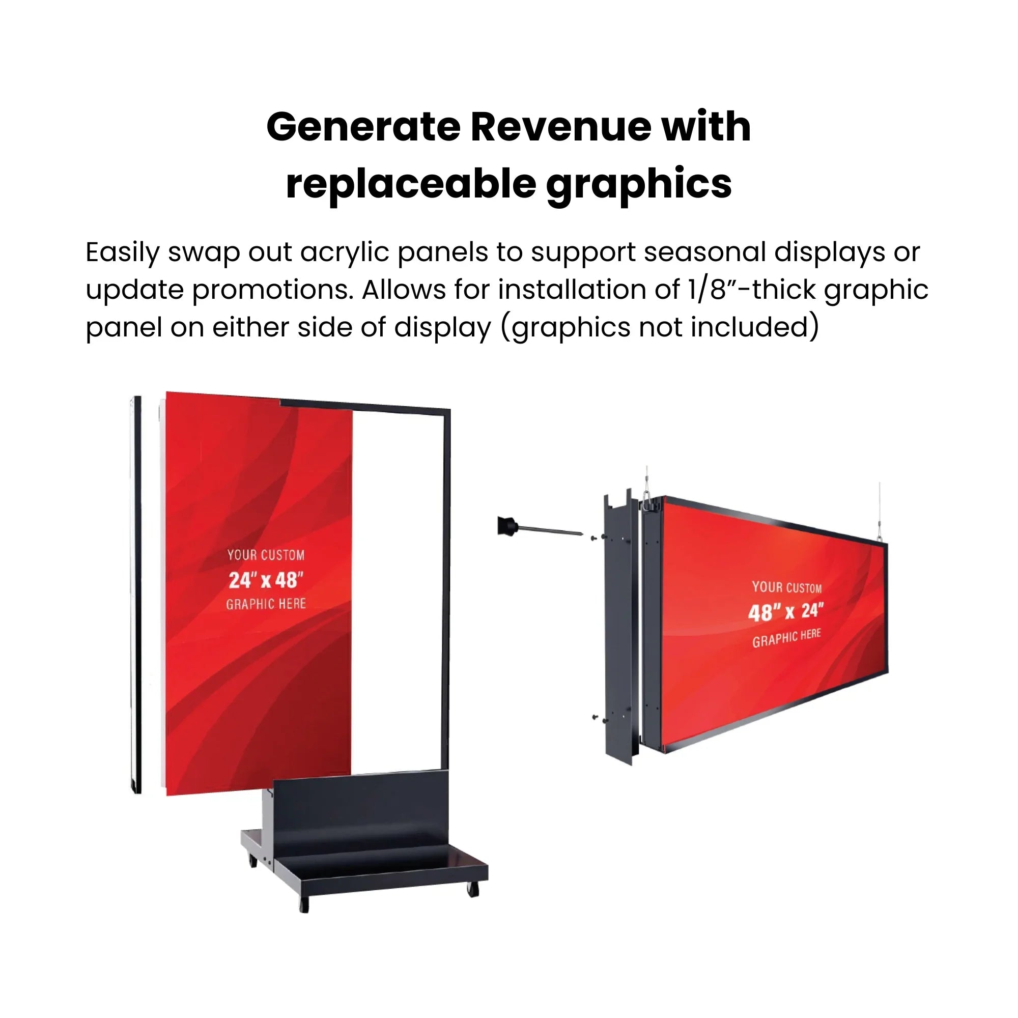 Keystone 2ft x 4ft Portable LED Sign Cabinet - Double Sided
