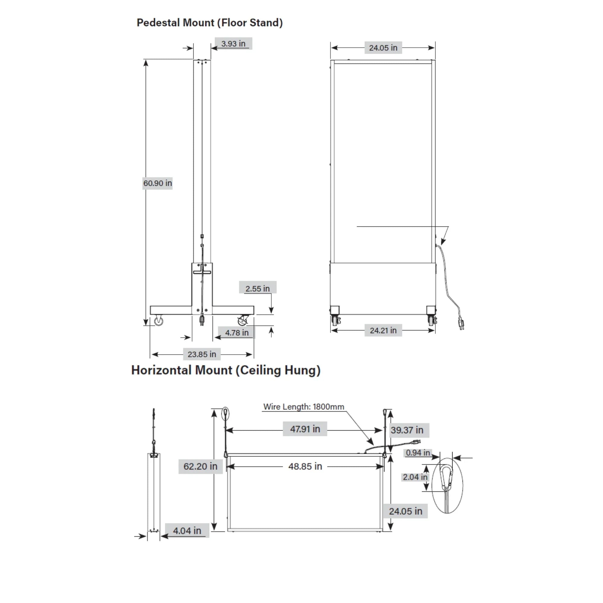 Keystone 2ft x 4ft Portable LED Sign Cabinet - Double Sided