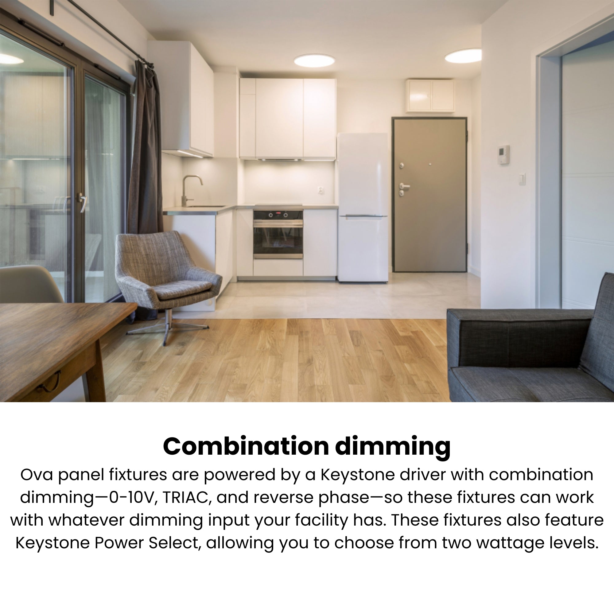 1x4 LED Surface Mount Panel, 44W, 4150 Lumens, Selectable CCT, 120-277V