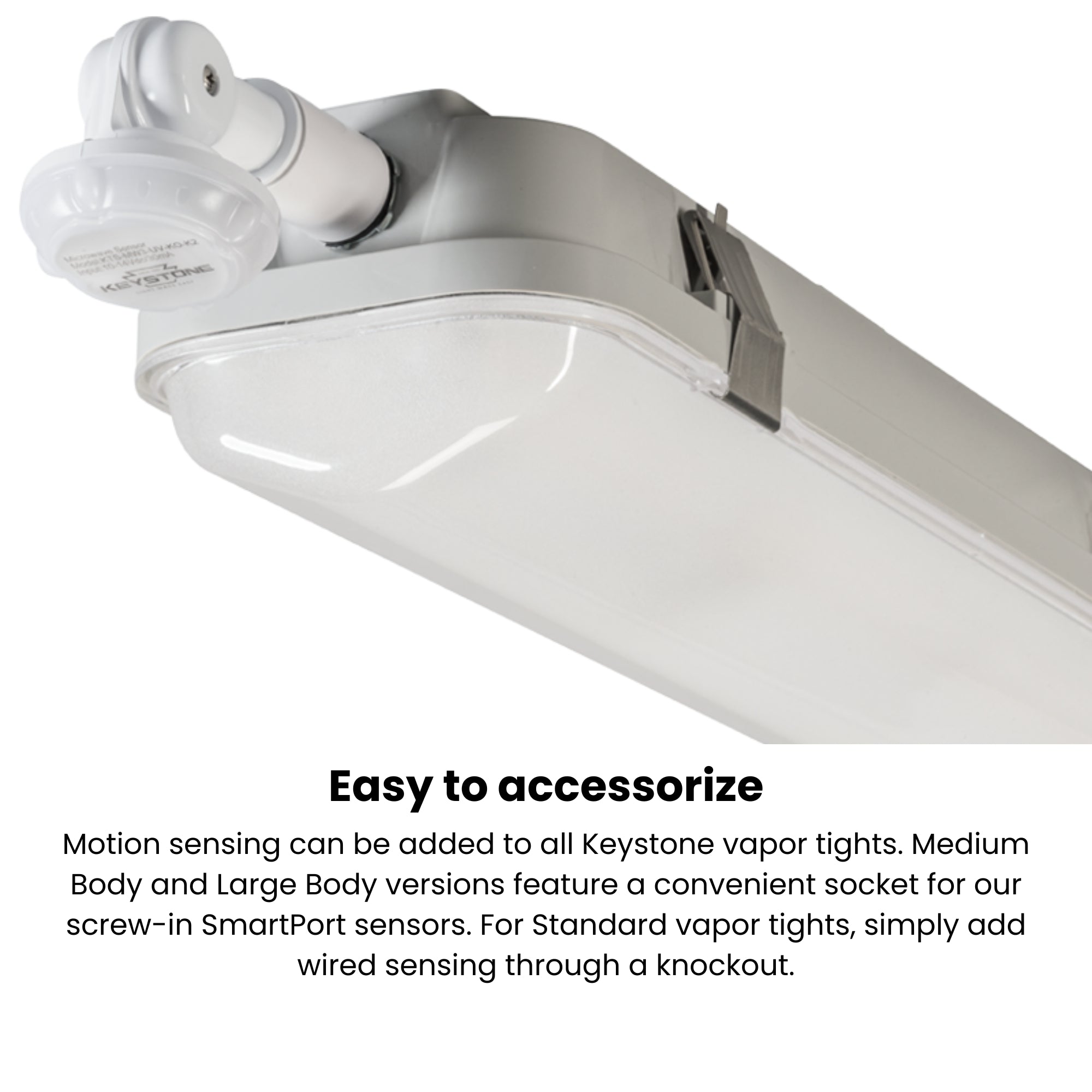 Keystone XFit Vapor Tight High Bay 30100 Lumens Selectable 215W/175W/135W Selectable CCT 120-277V Suspended Mount