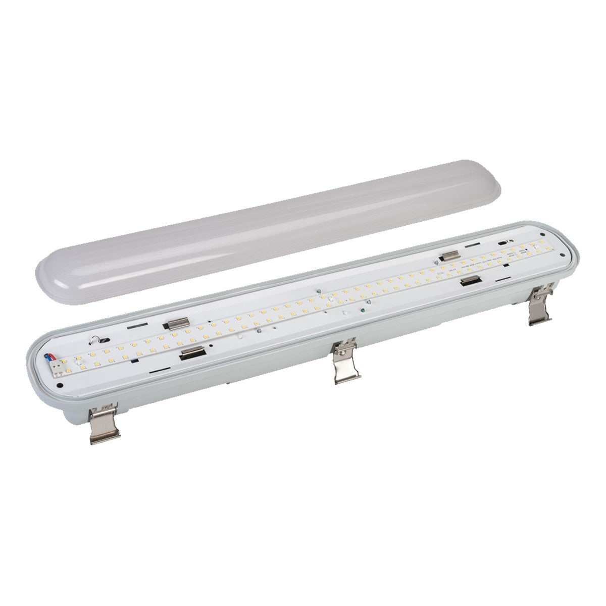 4ft LED Vapor Tight Fixture, 44/64/75 Watts Adjustable, Selectable CCT 35K/40K/50K, 120-277V - Bees Lighting