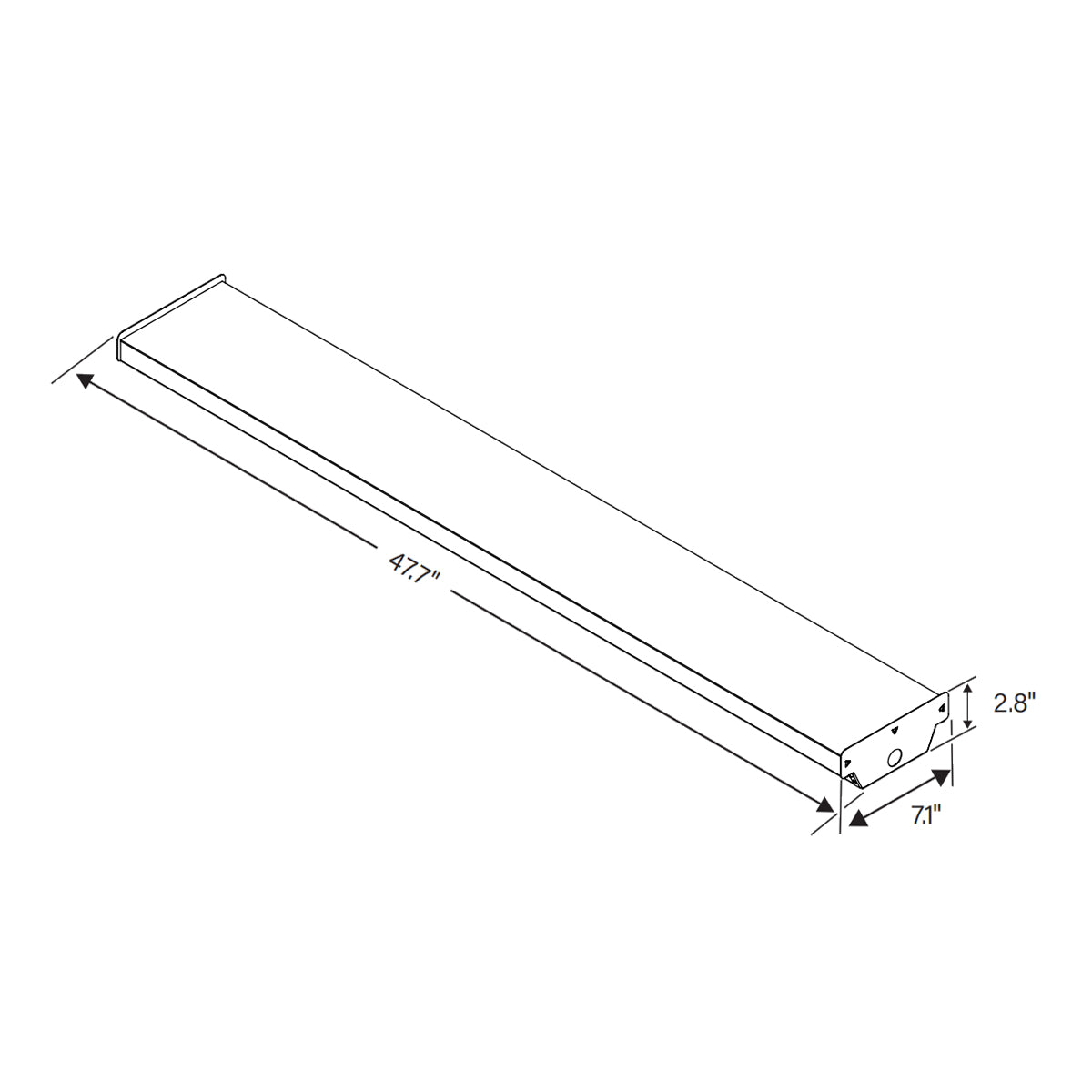 4ft LED Wraparound Light, 5900 lumens, 44W, 35K/40K/50K, 120-277V - Bees Lighting