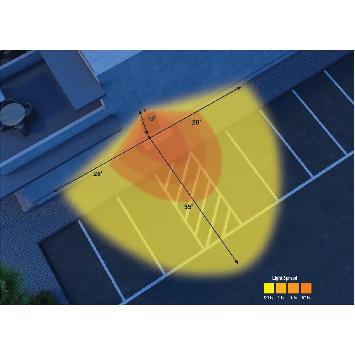 LED Mini Wall Pack With Photocell, 20 Watts, 2700 Lumens, 30K/40K/50K, 120-277V, Bronze Finish - Bees Lighting