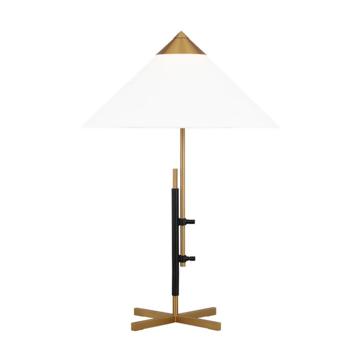 Franklin Table Lamp Burnished Brass and Deep Bronze Finish