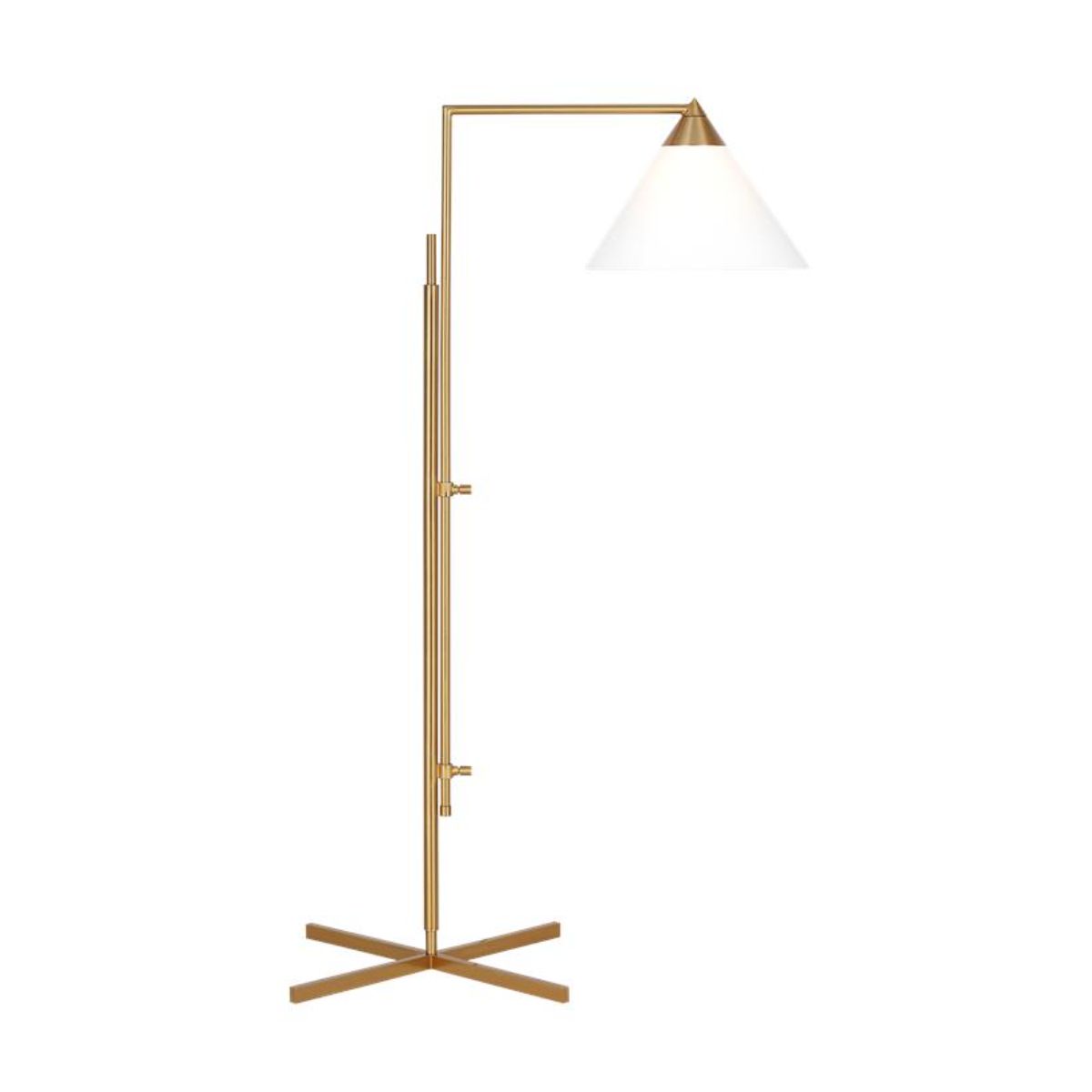 Franklin Task Floor Lamp Burnished Brass Finish - Bees Lighting