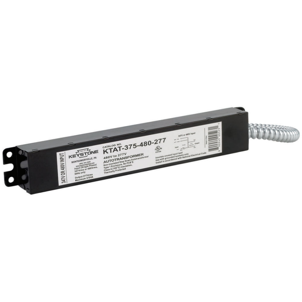 375VA Step Down Transformer, 480-347V Input, 277V Output, Single Phase, Single Flex - Bees Lighting