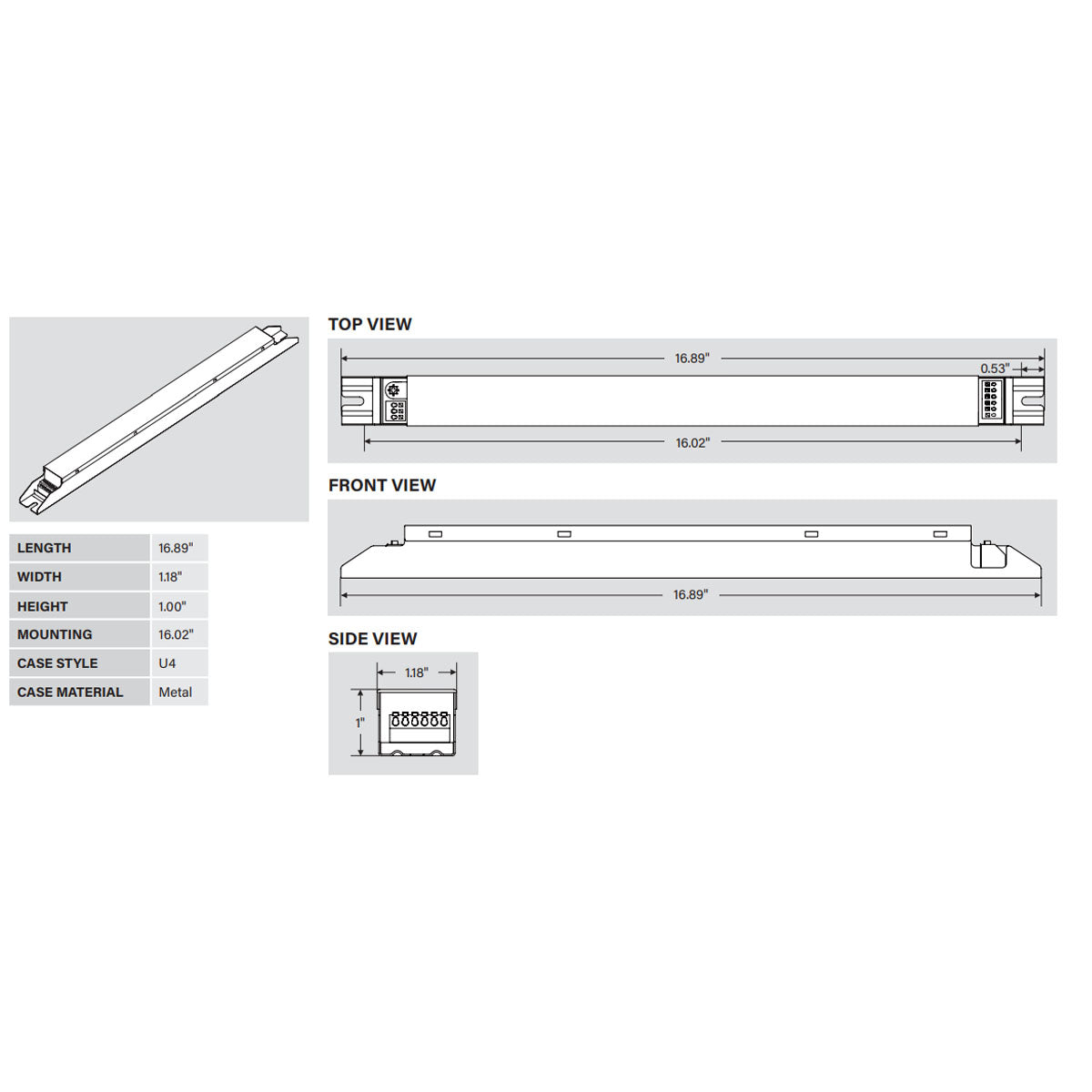 SmartCurrent, 100W, 1500-3000mA Programmable LED Driver, 0-10V Dimming, 120-277V Input