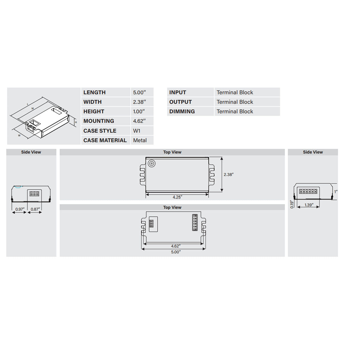 SmartCurrent 40Watts, USB Programmable LED Driver 470-1400mA, 0-10V Dimming, 120-277V - Bees Lighting