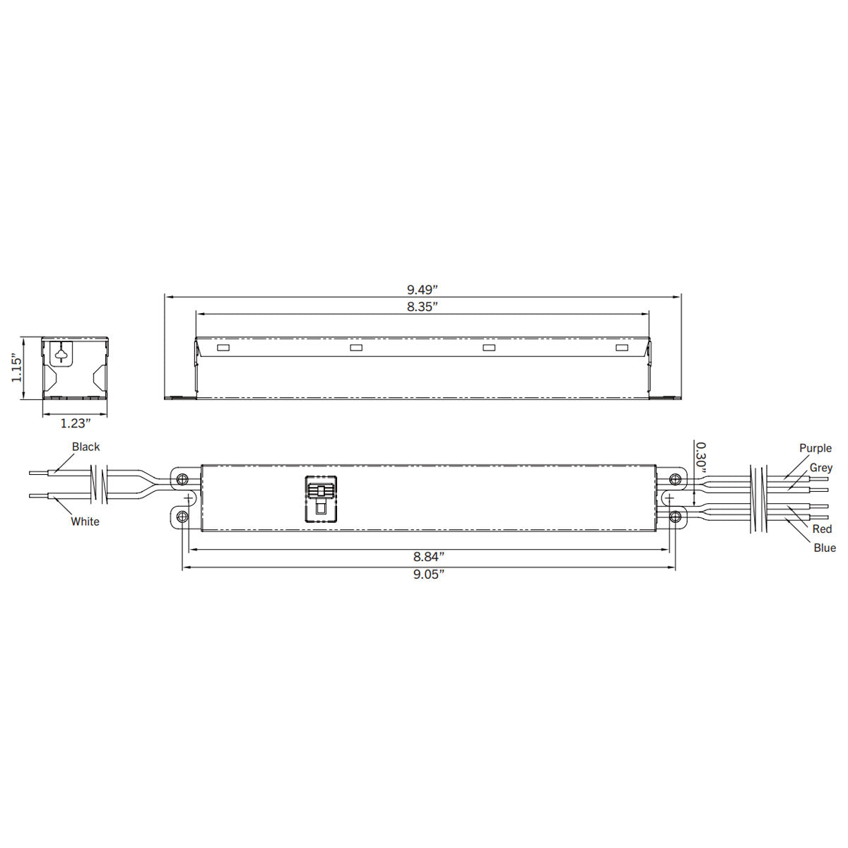 45 Watts LED Driver, Selectable Current 900-1100mA, 0-10V Dimming, 120-277V - Bees Lighting