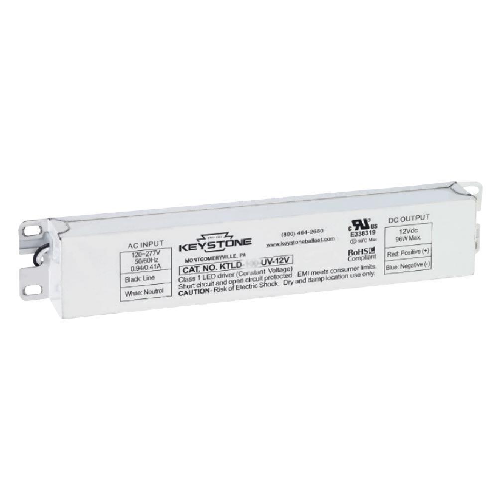 80 Watts, 12VDC Constant Voltage LED Driver, 120-277V Input