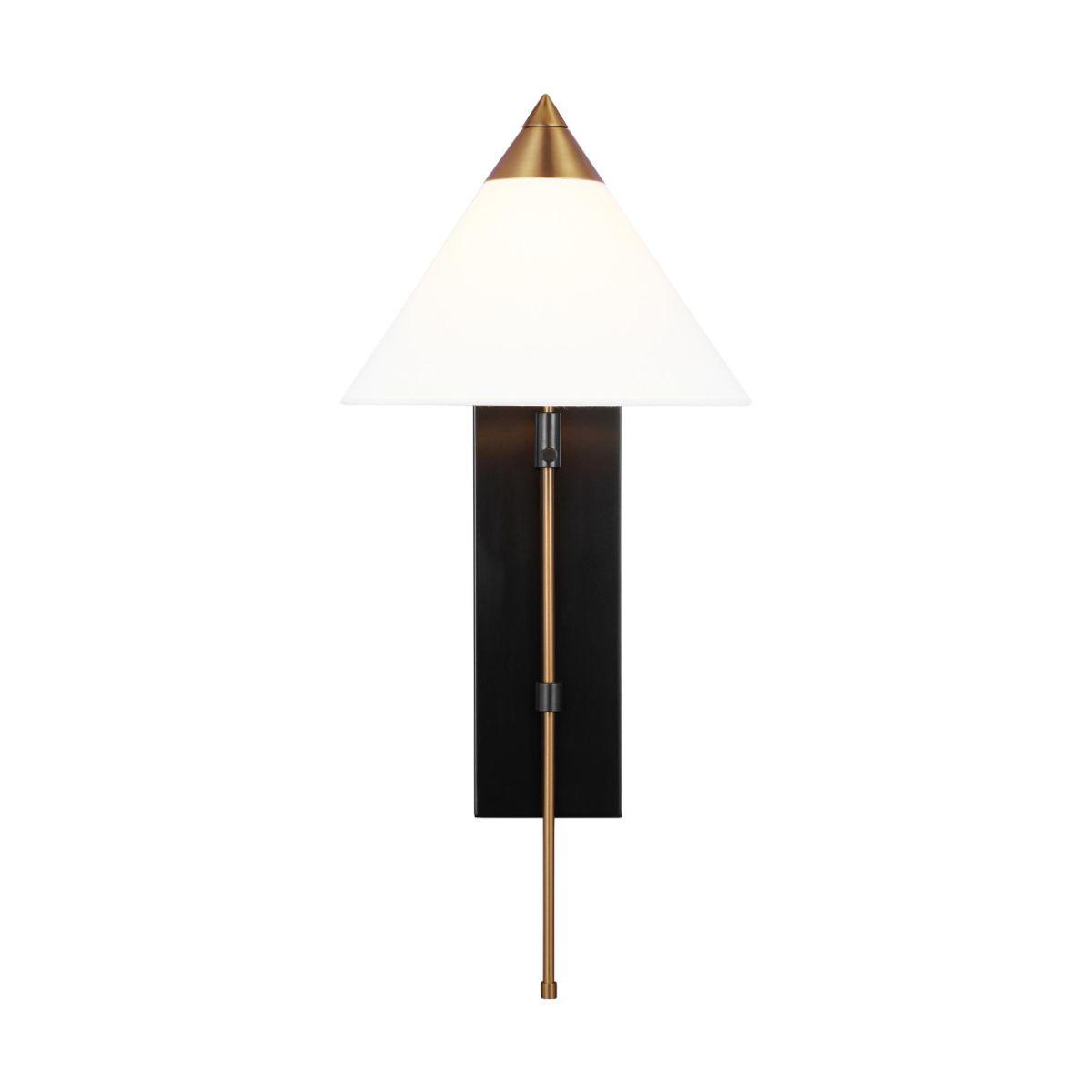 Franklin 26 in. Armed Sconce Burnished Brass and Deep Bronze finish - Bees Lighting