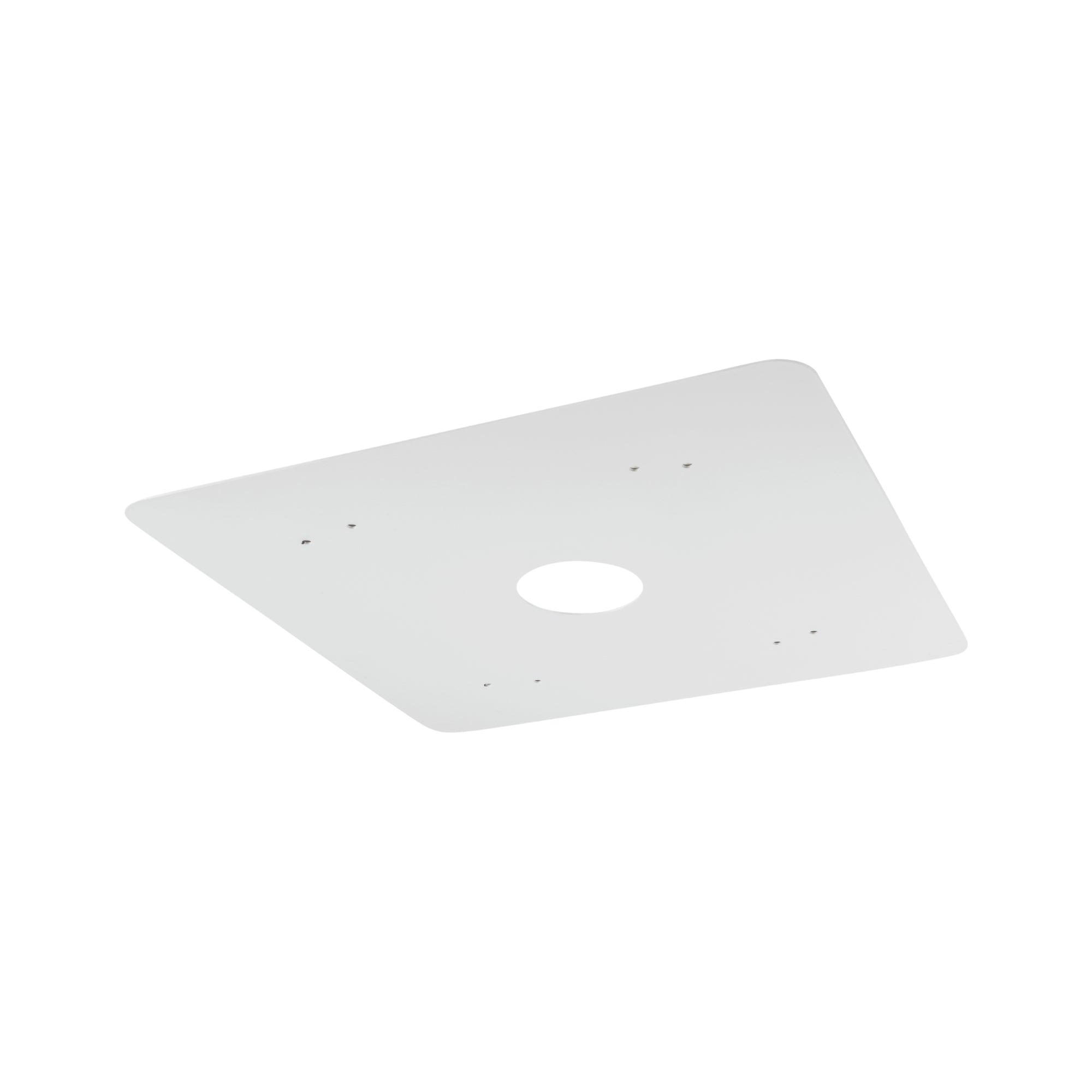 21" Square Beauty Plate, White