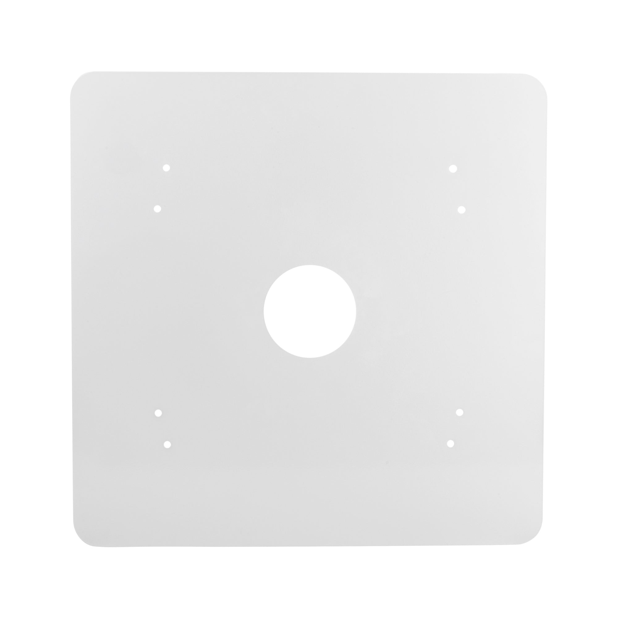 21" Square Beauty Plate, White