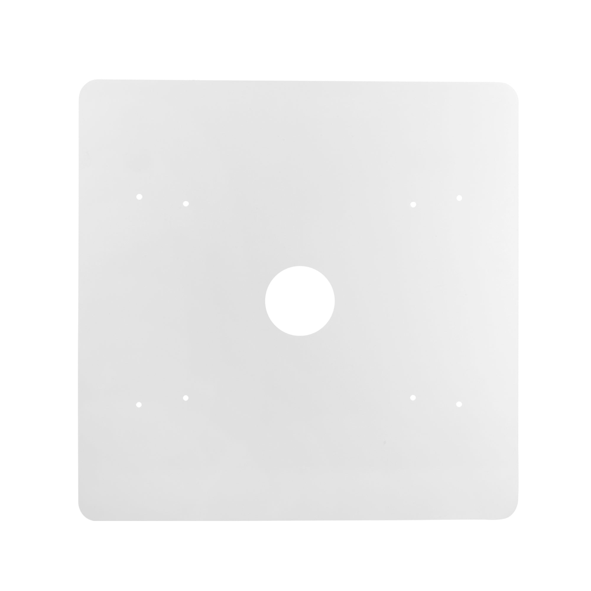 26" Square Beauty Plate, White