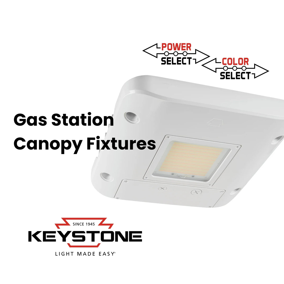 Keystone Light Patern Keystone KT-CLED150PS-L3-8CSB-VDIM-W Canopy Light 150W | IP65 Rated ...