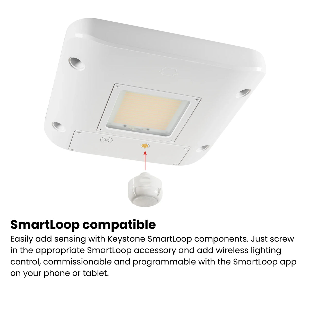 Keystone Button Module With Light Keystone KT-CLED150PS-L3-8CSB-VDIM-W Canopy Light 150W | IP65 Rated ...