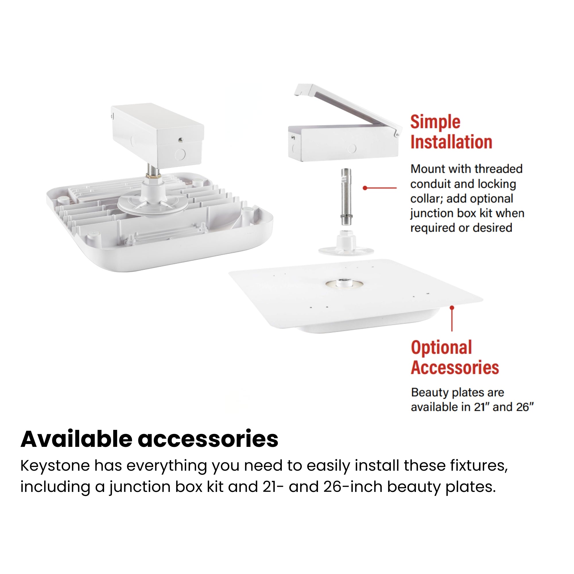 LED Gas Station Canopy Light, 150W, 22500 Lumens, 30K/40K/50K, 120-277V