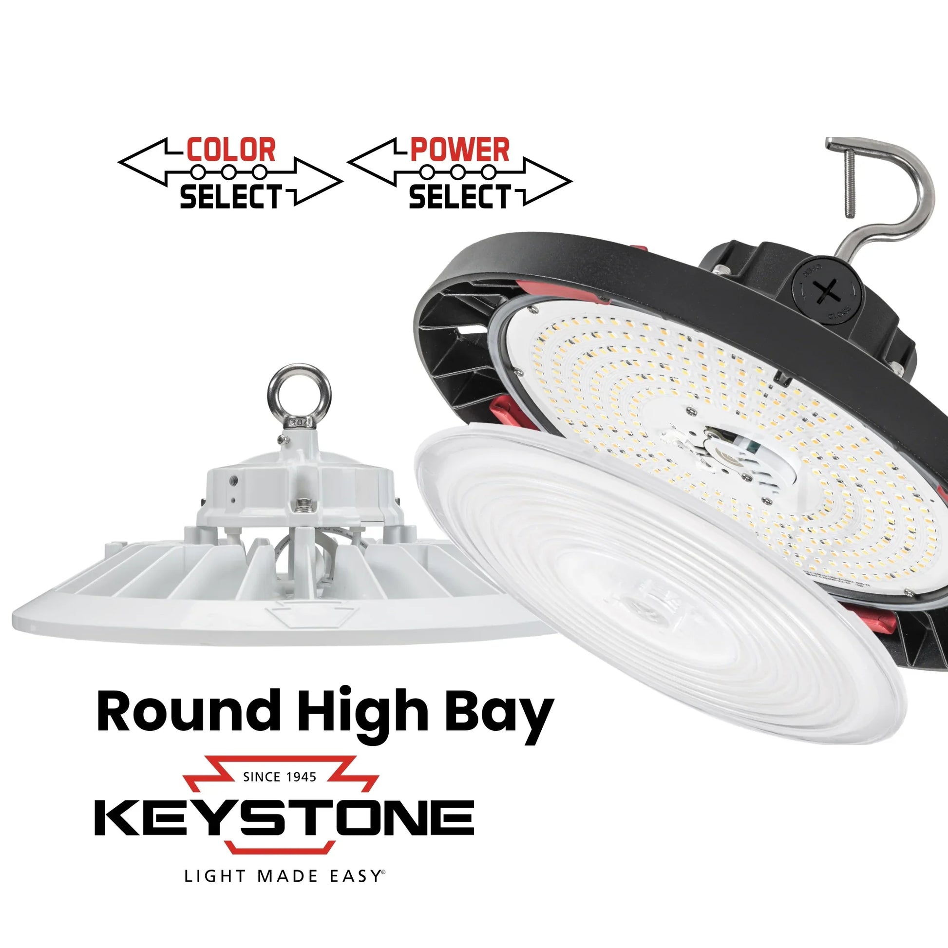 Keystone Technologies - Industrial LED High Bay Light, 400W, 60000 Lumens, 4000K/5000K, 120-277V | Bees Lighting